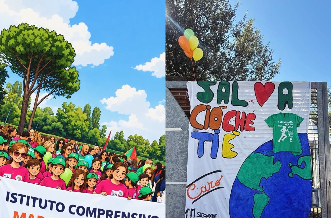 I ragazzi dell’Istituto Comprensivo Sacchetti Sassetti di Rieti partecipano con sensibilità e impegno alla Camminata per la Vita Alcli 2026