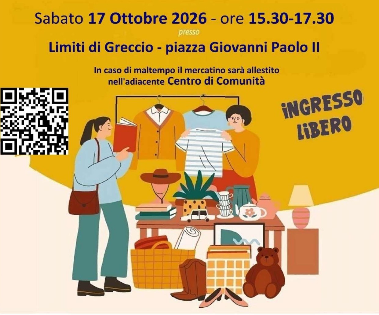 Greccio, torna il “Mercatino del Baratto e del Dono”