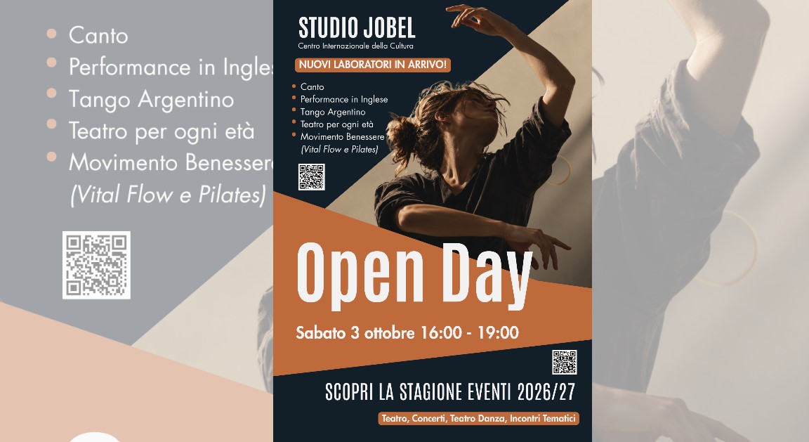 Sabato 3 ottobre, Open Day allo Studio Jobel